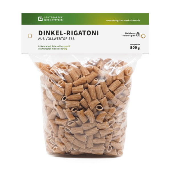 Dinkel-Rigatoni aus Vollwertgrieß