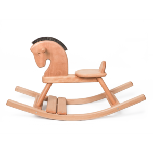 Schaukelpferd aus Holz mit Pferdekopf